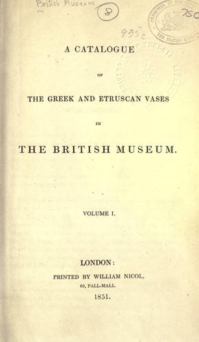 Cover for A catalogue of the Greek and Etruscan vases in the British Museum.