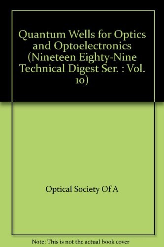 Cover for Quantum wells for optics and optoelectronics