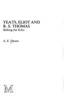 Cover for Yeats, Eliot and R.S.Thomas