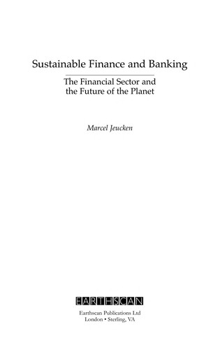 Cover for Sustainable finance and banking