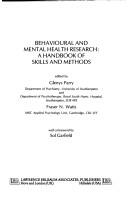 Cover for Behavioural and Mental Health Research