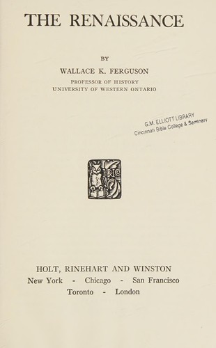 Cover for The Renaissance