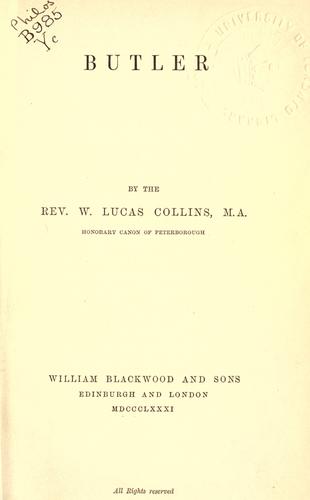 Cover for Butler.