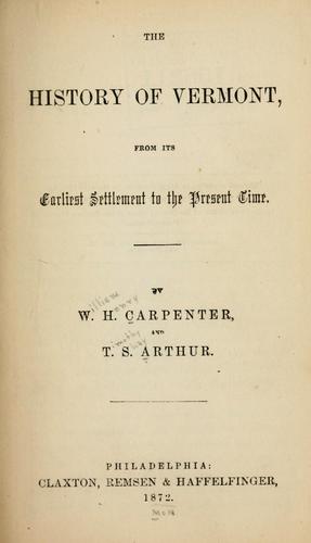 Cover for The history of Vermont