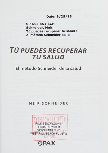 Cover for Tú puedes recuperar tu salud