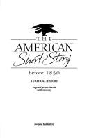 Cover for The American short story before 1850