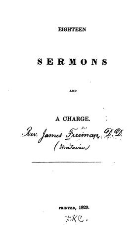 Cover for Eighteen Sermons and a Charge