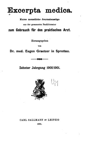 Cover for Excerpta Medica