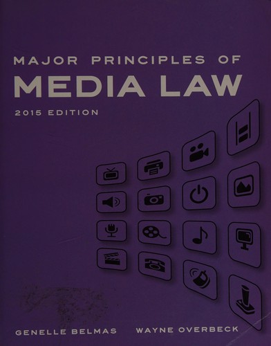 Cover for Major Principles of Media Law 2015
