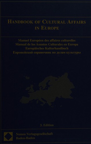Cover for Handbook of cultural affairs in Europe
