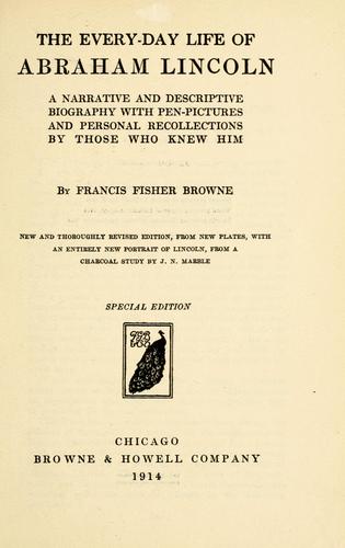 Cover for The every-day life of Abraham Lincoln