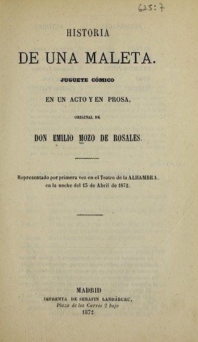 Cover for Historia de una maleta