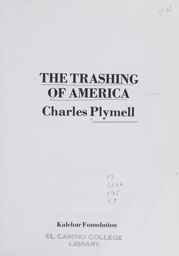 Cover for The trashing of America