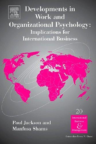 Cover for Developments in Work and Organizational Psychology, Volume 20
