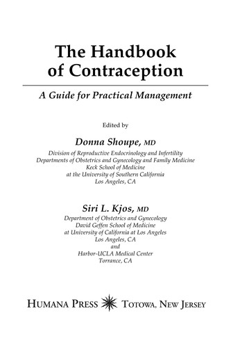 Cover for The handbook of contraception