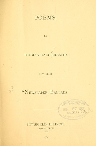 Cover for Poems