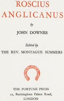 Cover for Roscius Anglicanus