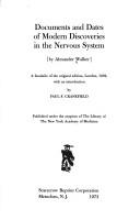 Cover for Documents and dates of modern discoveries in the nervous system.