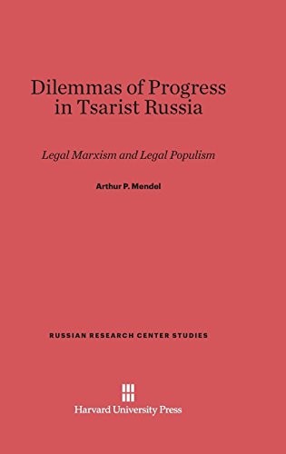 Cover for Dilemmas of Progress in Tsarist Russia