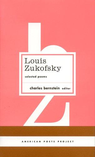 Cover for Louis Zukofsky