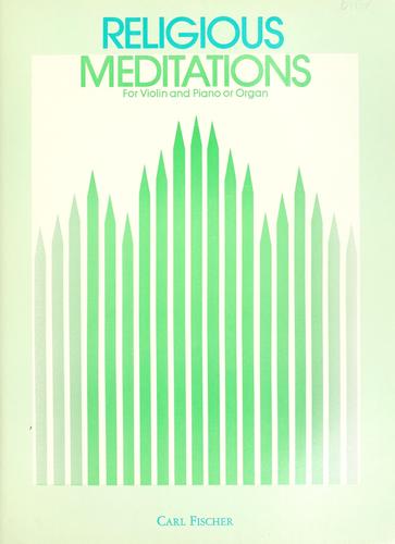 Cover for Religious meditations for violin and piano or organ