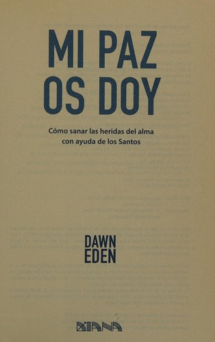 Cover for Mi Paz Os Doy