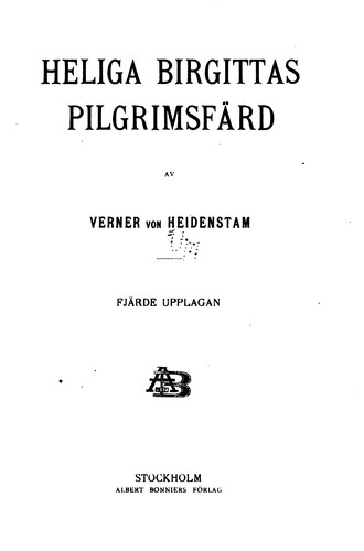 Cover for Heliga Birgittas pilgrimsfärd
