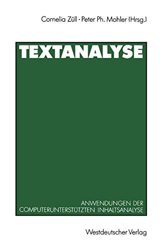 Cover for Textanalyse