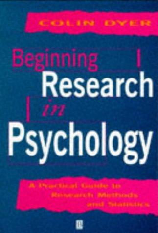Cover for Beginning research in psychology