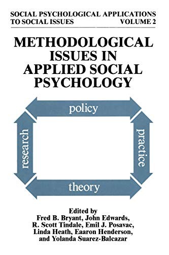 Cover for Methodological Issues in Applied Social Psychology