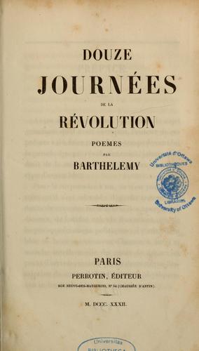 Cover for Douze journées de la révolution