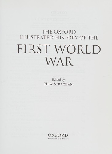 Cover for Oxford Illustrated History of the First World War