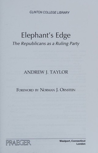 Cover for Elephant's Edge