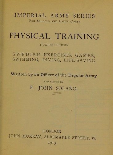 Cover for Physical training; junior course