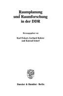 Cover for Raumplanung und Raumforschung in der DDR
