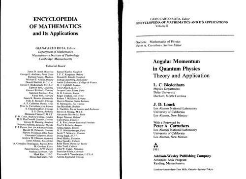 Cover for Angular momentum in quantum physics
