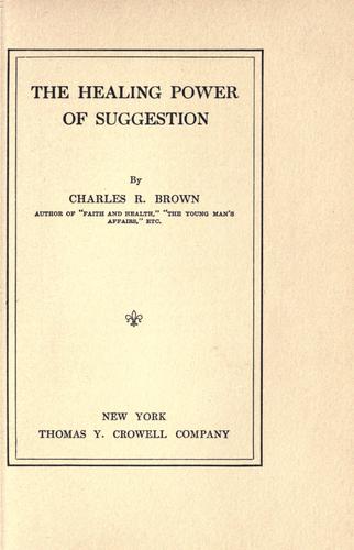 Cover for The healing power of suggestion