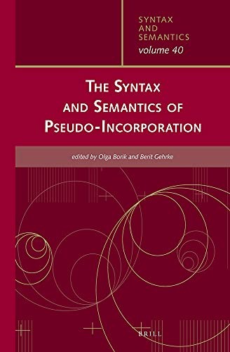 Cover for The syntax and semantics of pseudo-incorporation
