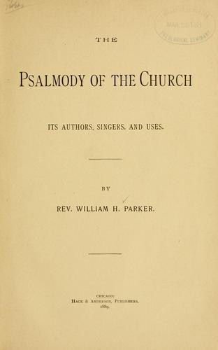 Cover for The Psalmody of the Church