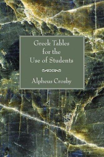 Cover for Greek Tables for the Use of Students