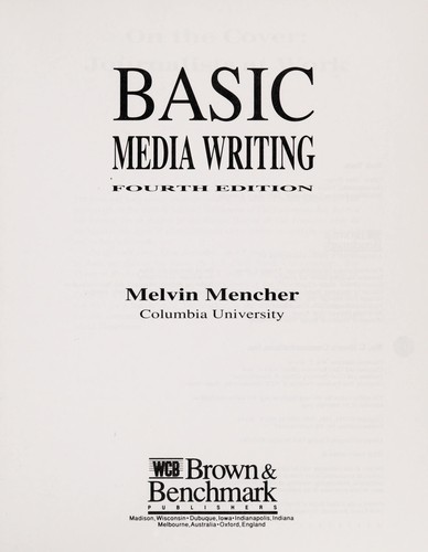 Cover for Basic media writing
