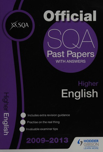 Cover for Higher English 2009-2013