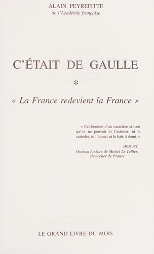 Cover for C'était de Gaulle