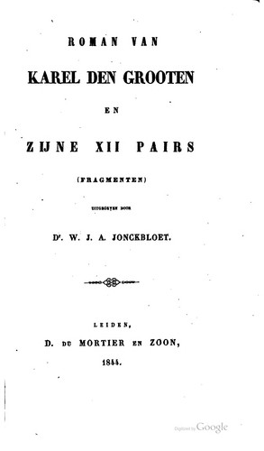 Cover for Roman van Karel den Grotten en zijne XII pairs (fragmenten)