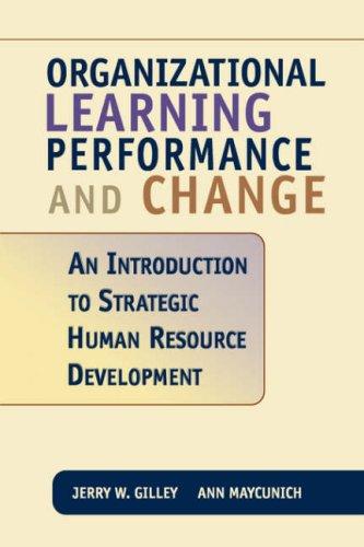 Cover for Organizational learning, performance, and change