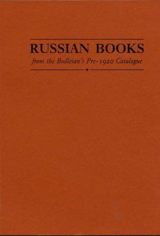 Cover for Russian Books from the Bodleian's Pre-1920 Catalogue