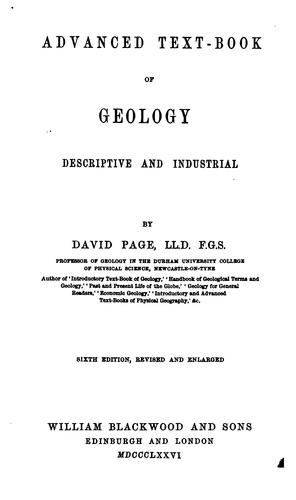 Cover for Advanced Text-book of Geology, Descriptive and Industrial