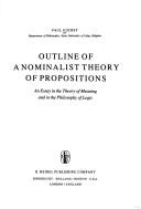 Cover for Outline of a Nominalist Theory of Propositions