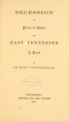 Cover for Secession