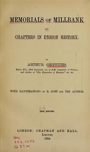 Cover for Memorials of Millbank, and chapters in prison history